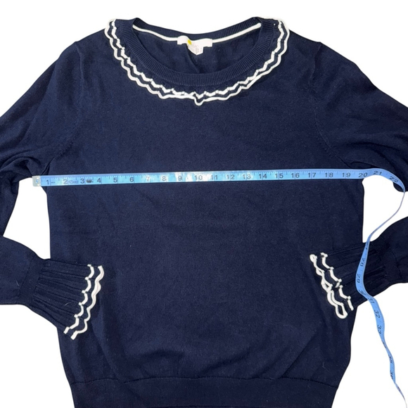 Women's Boden Sweater, Size 10, Navy and White classy preppy - Picture 6 of 7